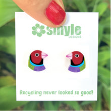 Load image into Gallery viewer, Gouldian Finch Studs
