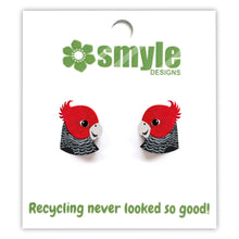 Load image into Gallery viewer, Gang Gang Cockatoo Studs
