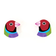 Load image into Gallery viewer, Gouldian Finch Studs
