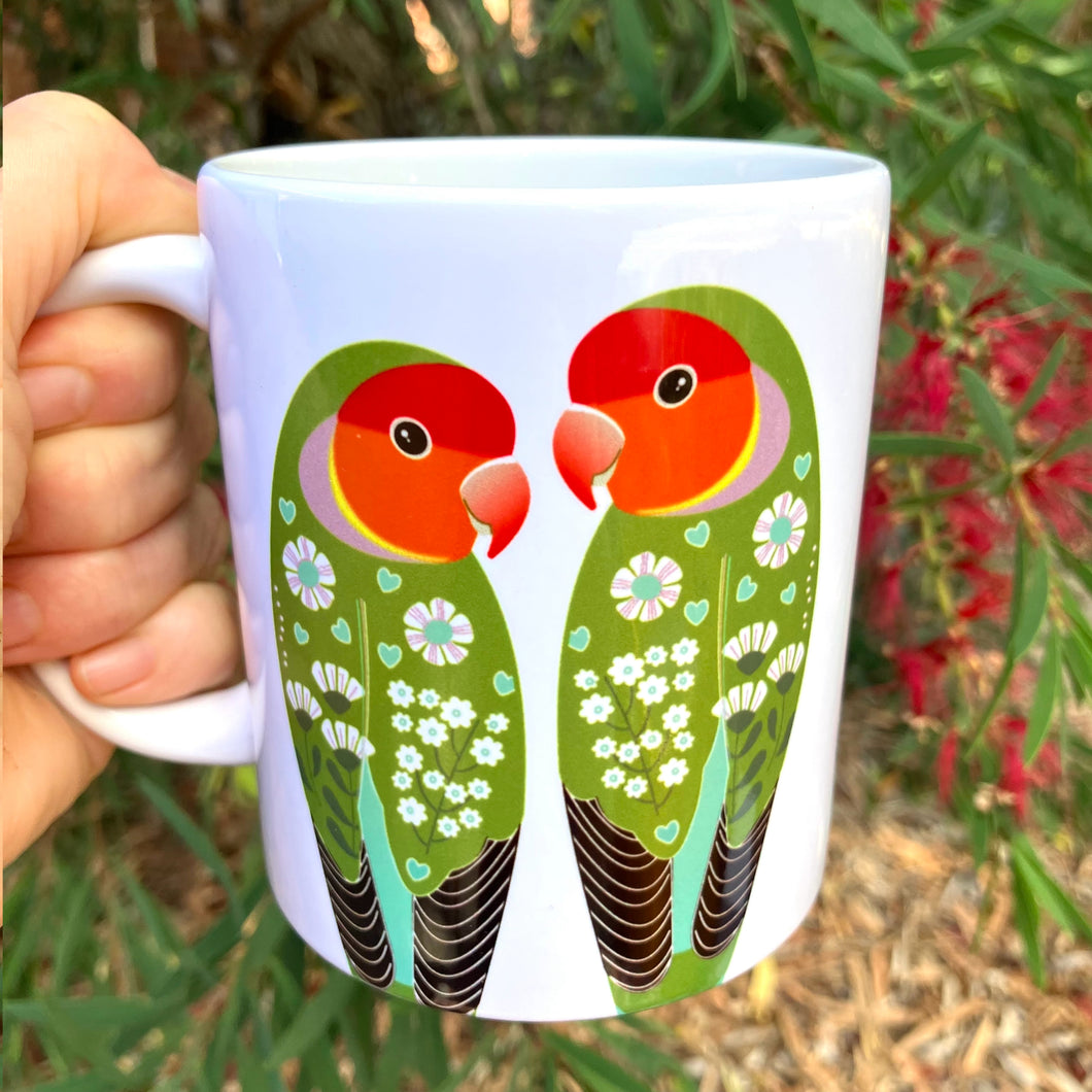 Green Love Bird Mug