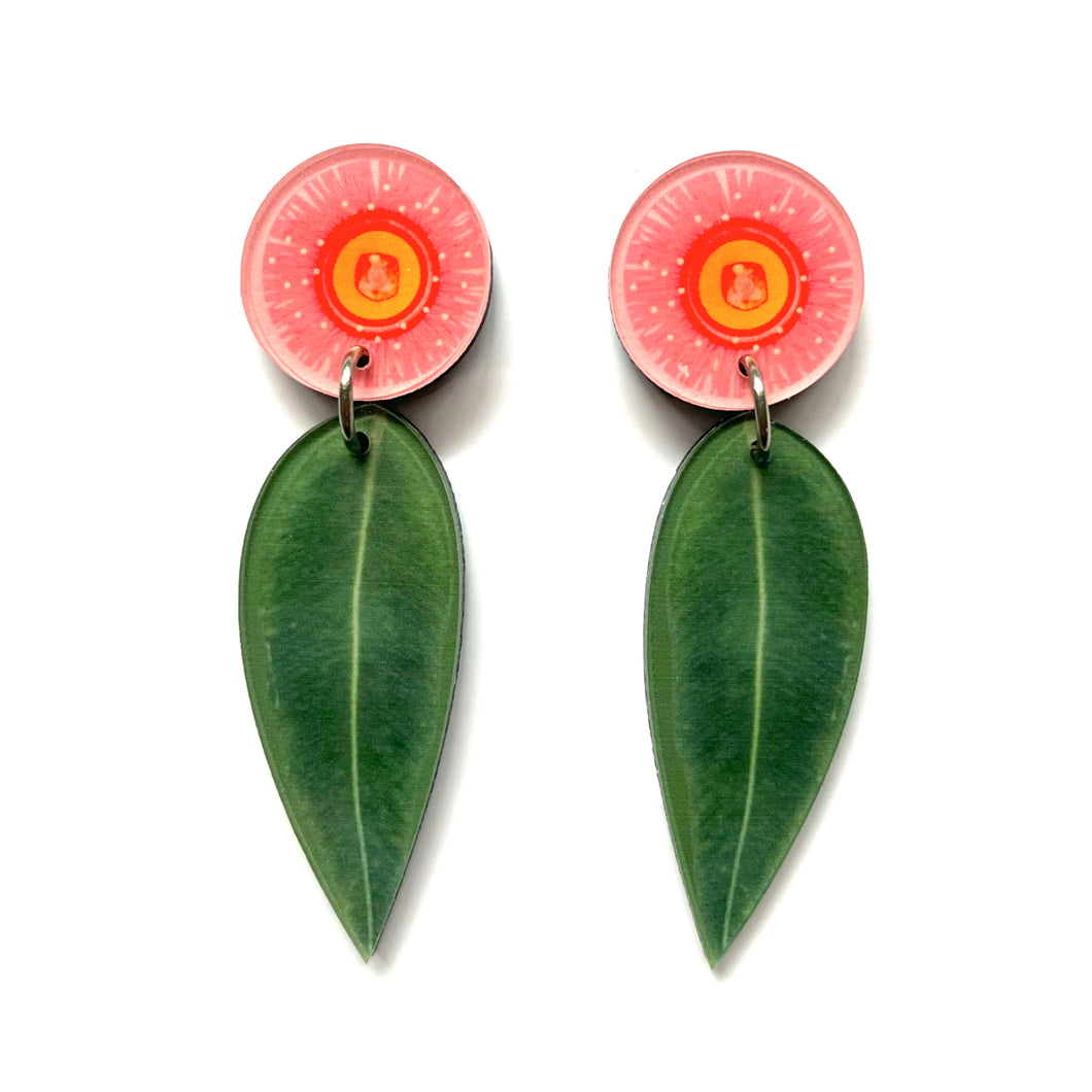 Gum Leaf Blossom Earrings