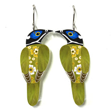 Load image into Gallery viewer, Blue-Faced Honeyeater Earrings
