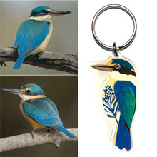 Load image into Gallery viewer, Sacred Kingfisher Keyring
