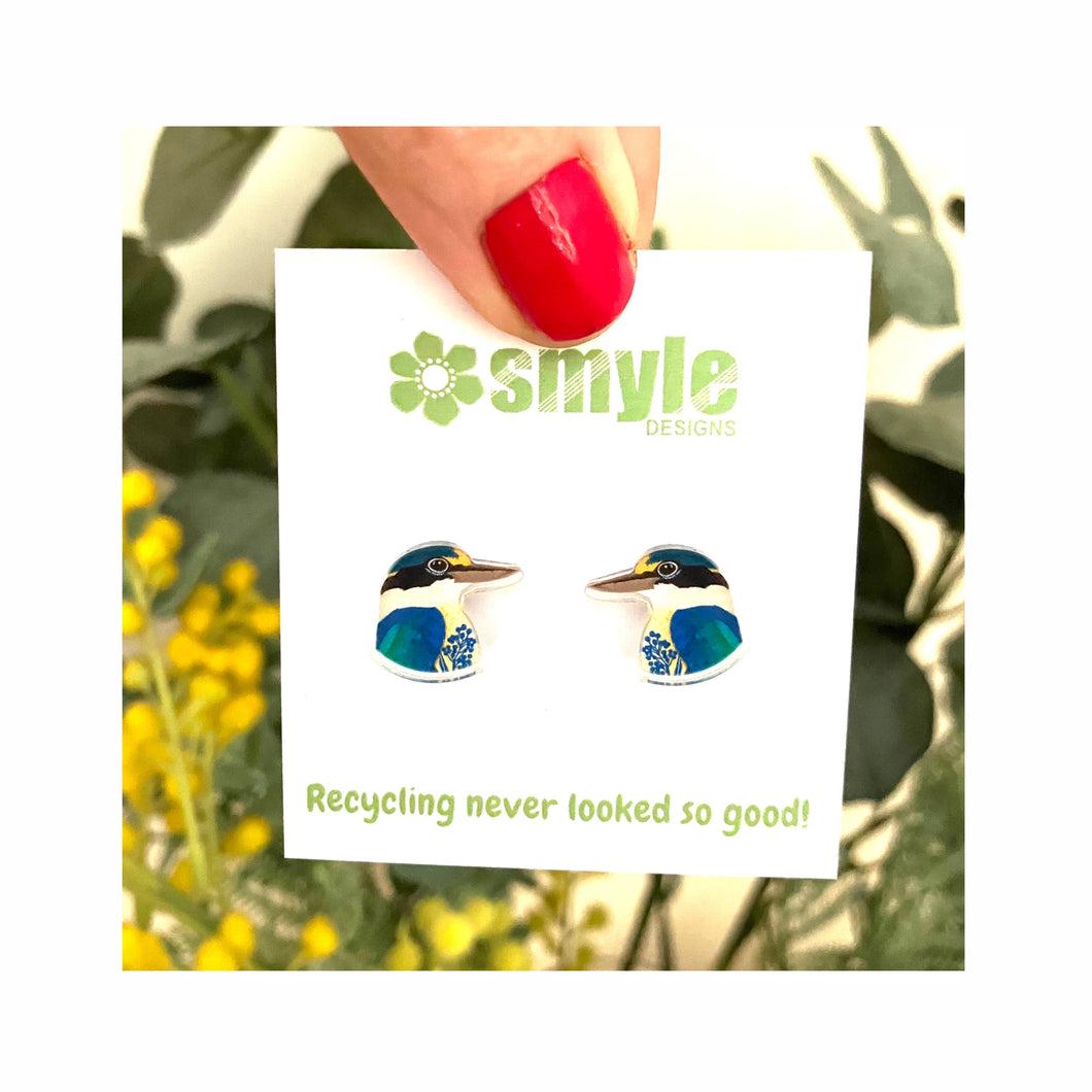 Sacred Kingfisher Studs
