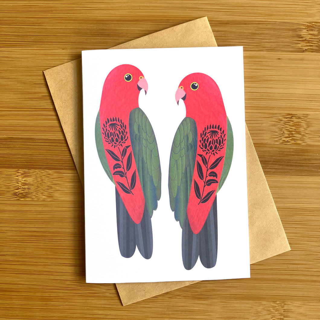 King Parrot Greeting Card