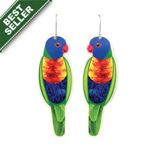 Load image into Gallery viewer, Rainbow Lorikeet Earrings
