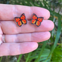 Load image into Gallery viewer, Monarch Butterfly Studs
