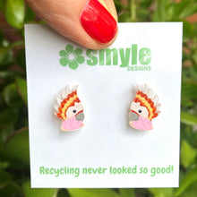 Load image into Gallery viewer, Pink Cockatoo Studs
