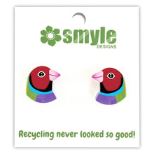 Load image into Gallery viewer, Gouldian Finch Studs
