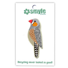 Load image into Gallery viewer, Zebra Finch Pin
