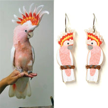 Load image into Gallery viewer, Pink Cockatoo Earrings
