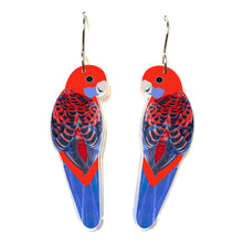 Load image into Gallery viewer, Crimson Rosella Earrings
