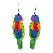 Load image into Gallery viewer, Rainbow Lorikeet Earrings
