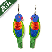 Load image into Gallery viewer, Rainbow Lorikeet Earrings
