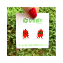 Load image into Gallery viewer, Sturt&#39;s Desert Pea Studs - Floral emblem of South Australia
