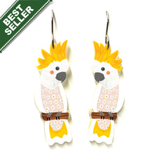 Load image into Gallery viewer, Sulphur-Crested Cockatoo Earrings
