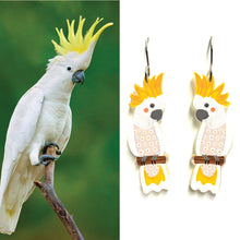 Load image into Gallery viewer, Sulphur-Crested Cockatoo Earrings
