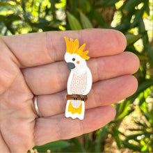 Load image into Gallery viewer, Sulphur Crested Cockatoo Pin
