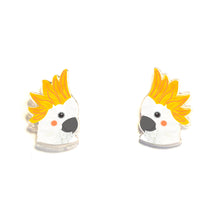 Load image into Gallery viewer, Sulphur Crested Cockatoo Studs
