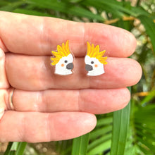 Load image into Gallery viewer, Sulphur Crested Cockatoo Studs
