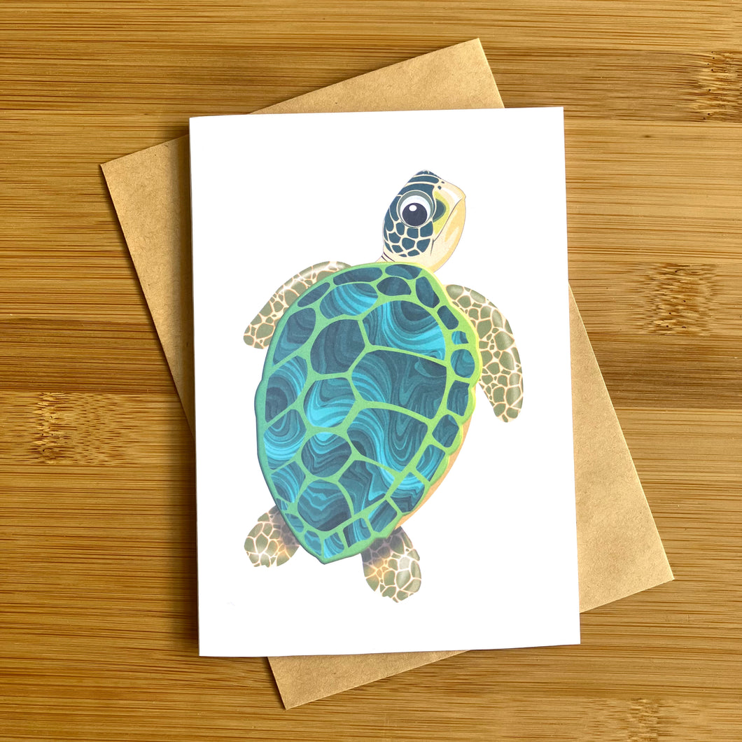 Green Sea Turtle Greeting Card