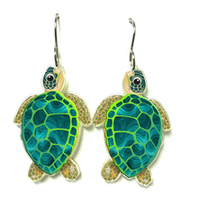 Load image into Gallery viewer, Green Sea Turtle Earrings
