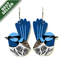 Load image into Gallery viewer, Fairy Wren Earrings
