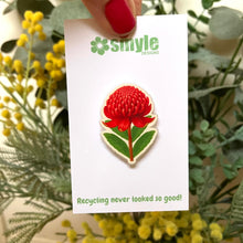 Load image into Gallery viewer, Waratah Pin - Floral Emblem of New South Wales
