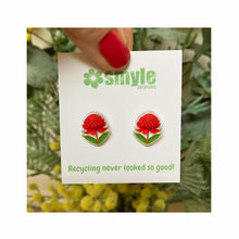 Load image into Gallery viewer, Waratah Studs - Floral emblem of New South Wales
