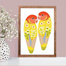 Load image into Gallery viewer, Yellow Love Bird Art Print
