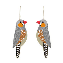 Load image into Gallery viewer, Zebra Finch Earrings
