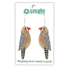 Load image into Gallery viewer, Zebra Finch Earrings
