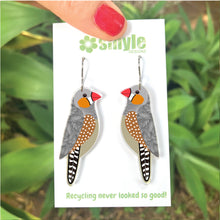 Load image into Gallery viewer, Zebra Finch Earrings

