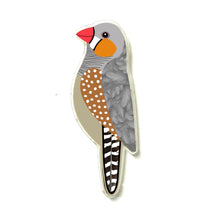 Load image into Gallery viewer, Zebra Finch Pin
