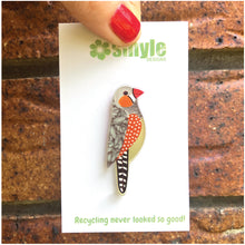 Load image into Gallery viewer, Zebra Finch Pin
