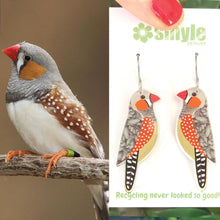 Load image into Gallery viewer, Zebra Finch Earrings
