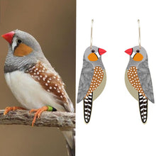 Load image into Gallery viewer, Zebra Finch Earrings
