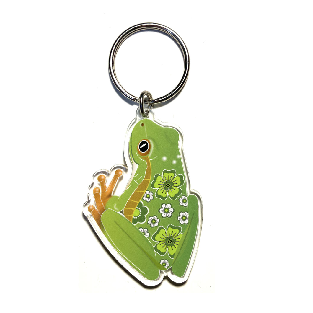 Green Tree Frog Keyring