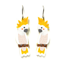 Load image into Gallery viewer, Sulphur-Crested Cockatoo Earrings
