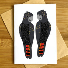 Load image into Gallery viewer, Black Cockatoo Greeting Card
