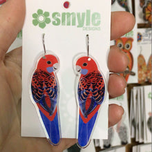 Load image into Gallery viewer, Crimson Rosella Earrings
