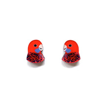 Load image into Gallery viewer, Crimson Rosella Studs
