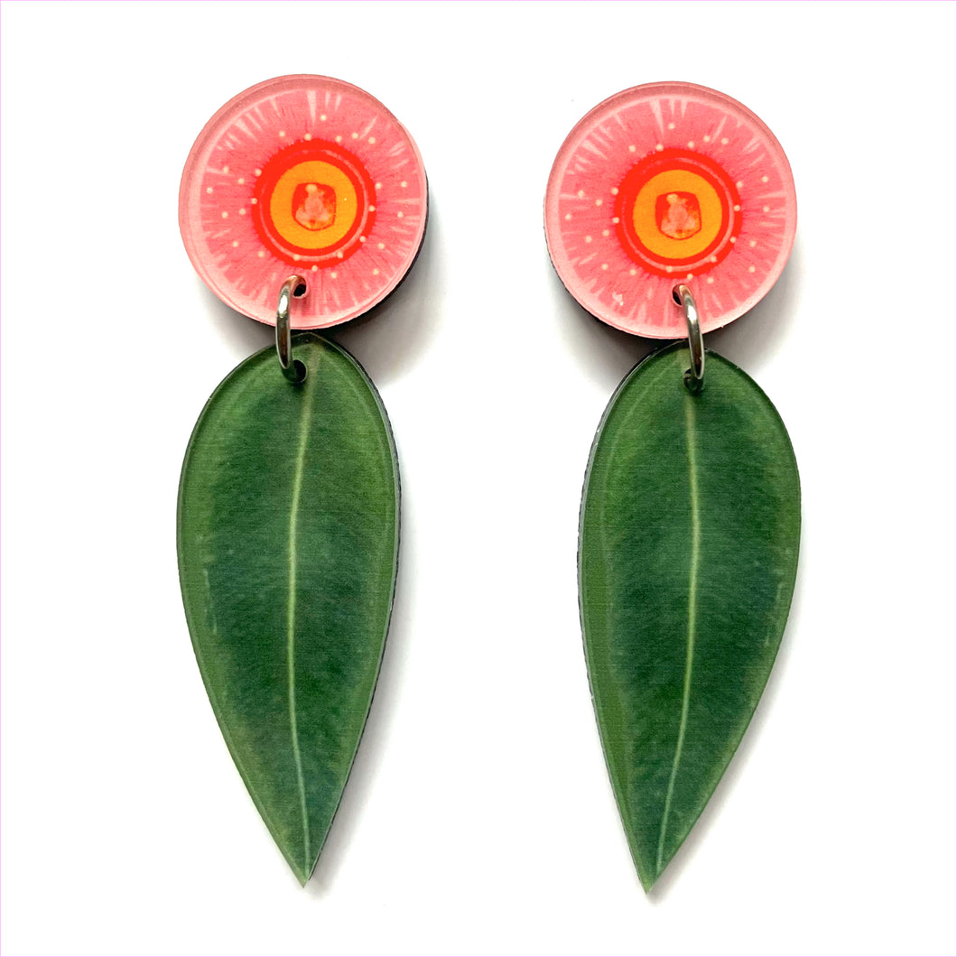 Gum Leaf Blossom Earrings