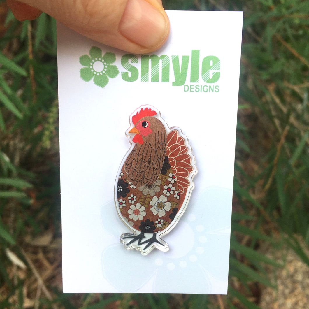 Brown Chicken Smyle-Pin