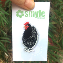 Load image into Gallery viewer, Black Chicken Smyle-Pin
