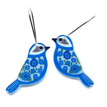 Load image into Gallery viewer, Mini Blue bird earrings

