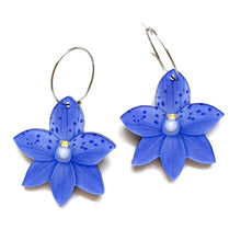 Load image into Gallery viewer, Spotted Sun Orchid Earrings
