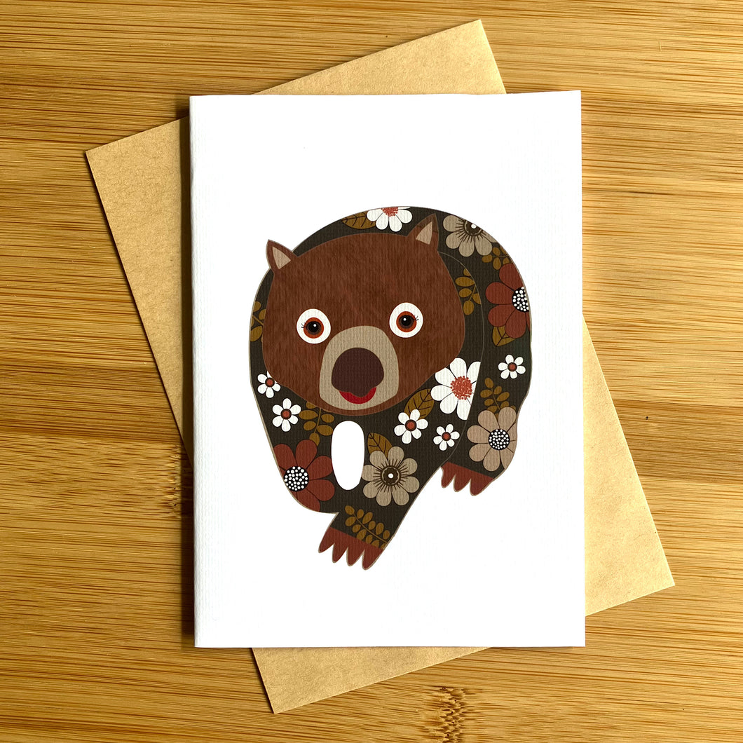Wombat Greeting Card